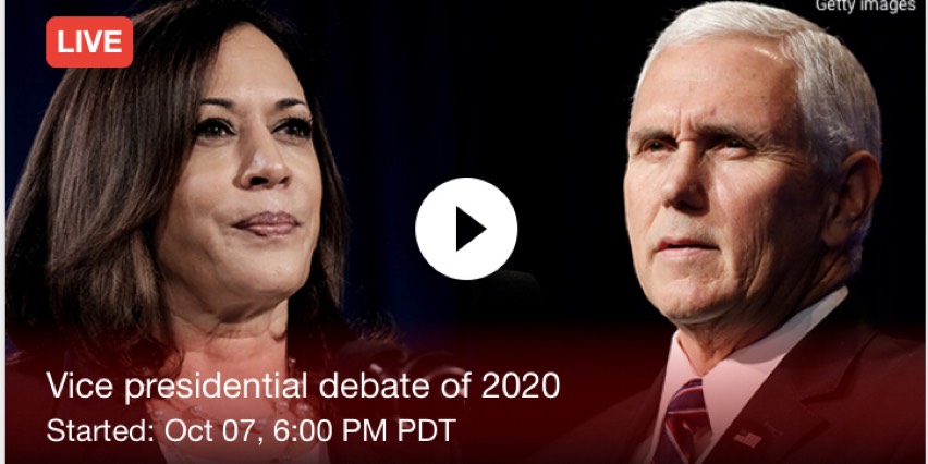 VP 2020 debate live stream bowl icon