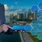 Smart city technology bowl icon