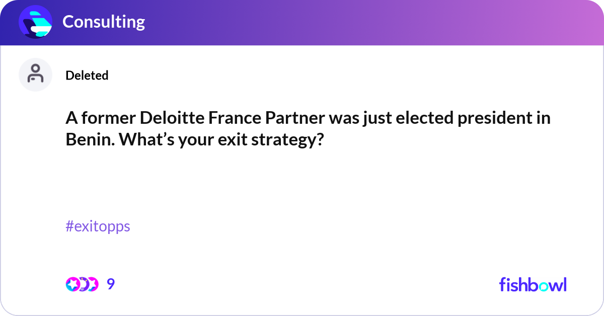 Fr&partners A former Deloitte France Partner was just elected ... | Fishbowl