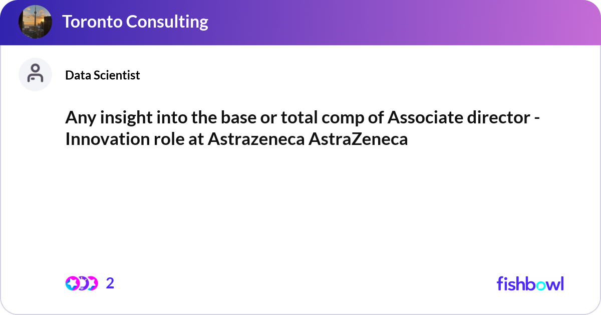 Any insight into the base or total comp of Associa... | Fishbowl