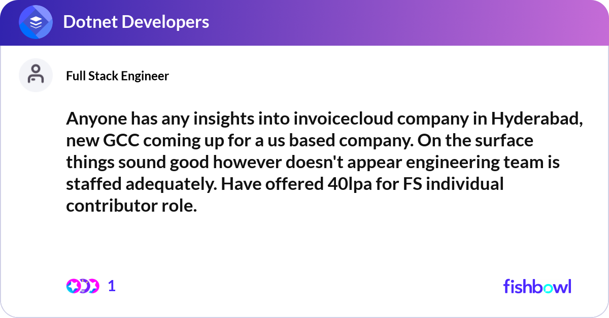 Anyone has any insights into invoicecloud company ... | Fishbowl