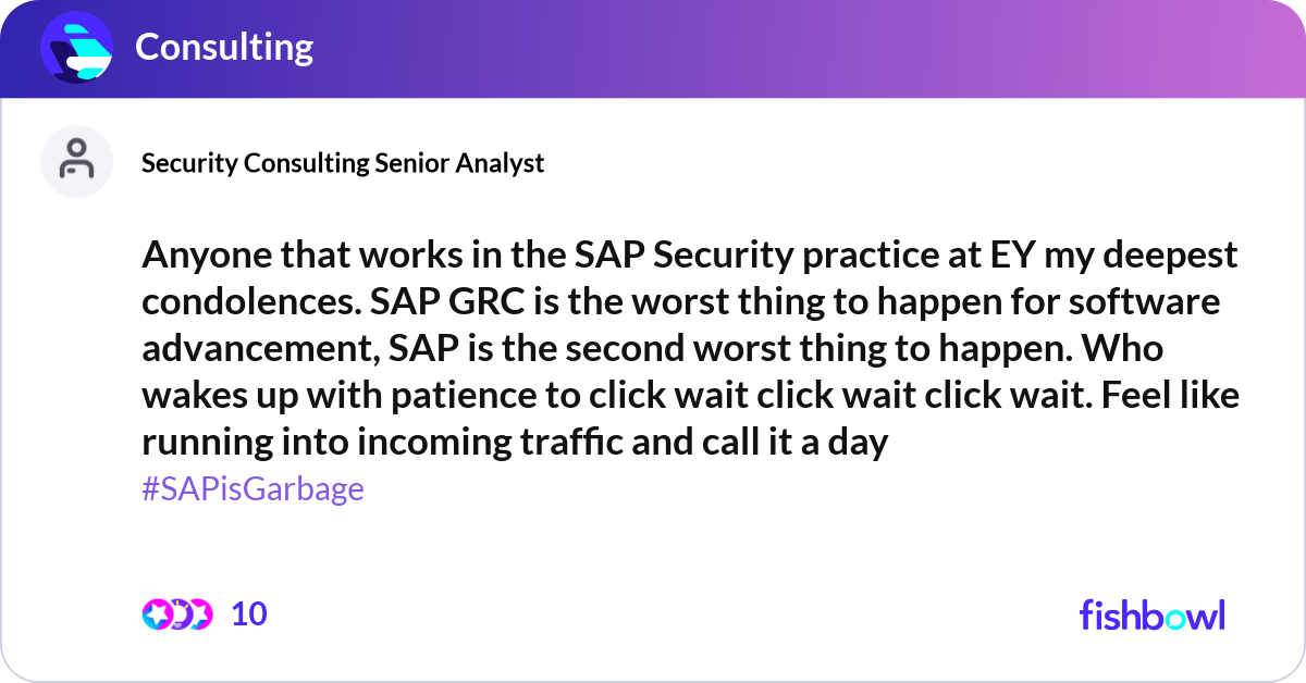 Thing Works Software Anyone that works in the SAP Security practice at ... | Fishbowl