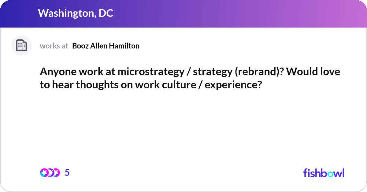 Anyone work at microstrategy / strategy (rebrand)?... | Fishbowl
