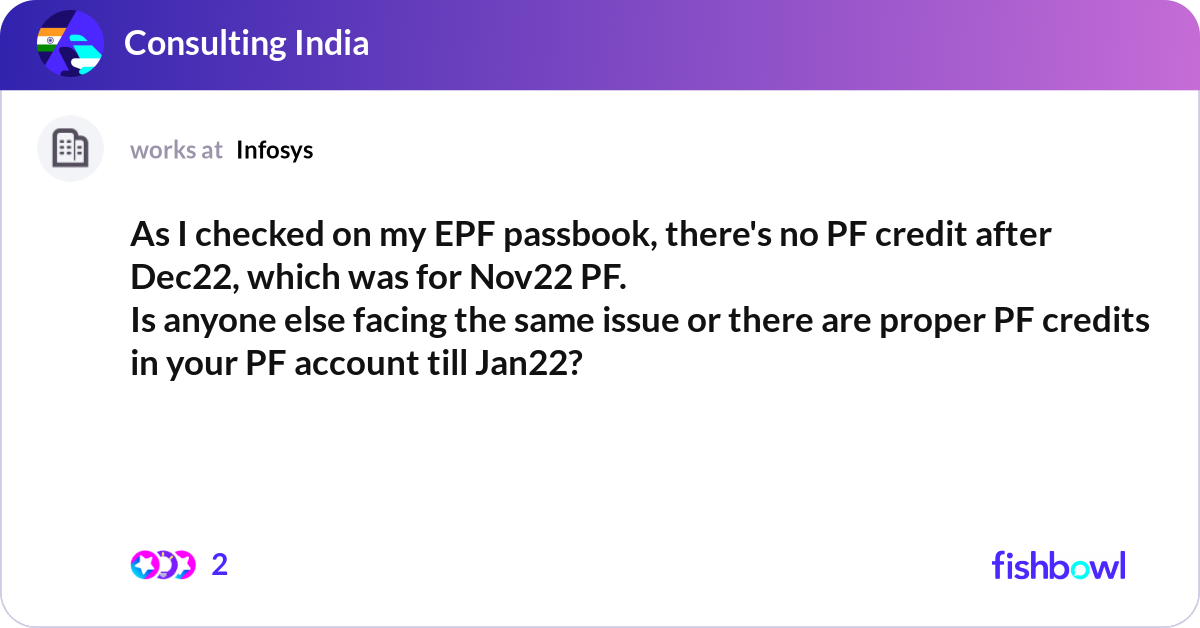 Pf Error Code As I checked on my EPF passbook, there's no PF cre... | Fishbowl