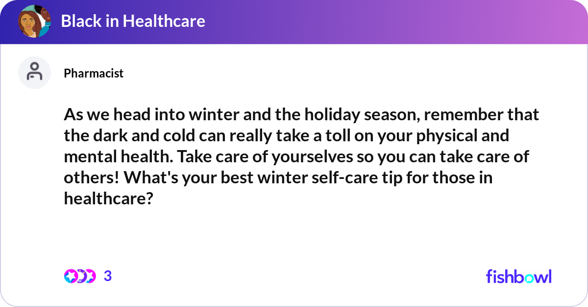 As we head into winter and the holiday season, rem... | Fishbowl