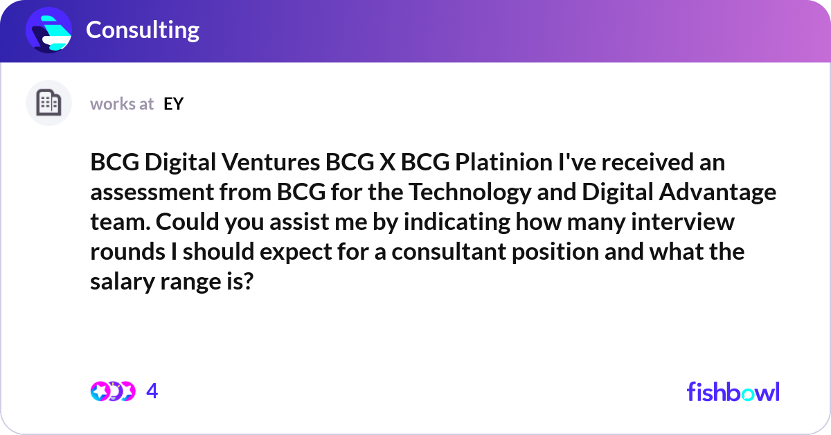 BCG Digital Ventures BCG X BCG Platinion I've rece... | Fishbowl
