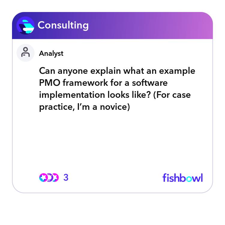 Pmpro Examples Can anyone explain what an example PMO framework f... | Fishbowl