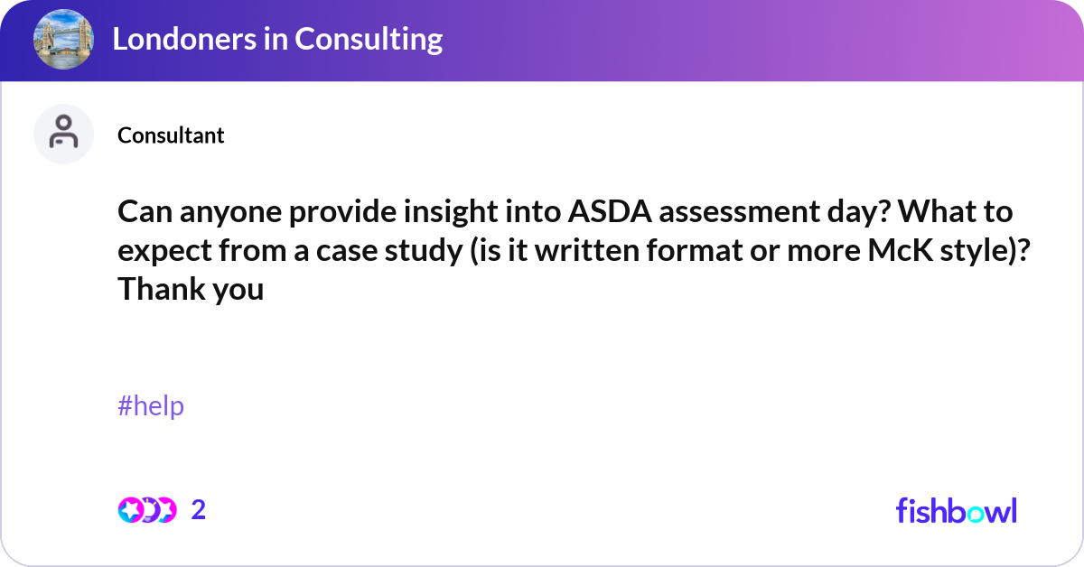 Can anyone provide insight into ASDA assessment da... | Fishbowl