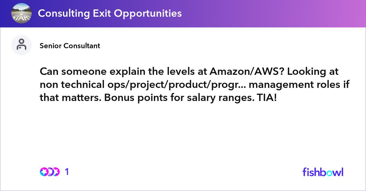 Can someone explain the levels at Amazon/AWS? Look... | Fishbowl