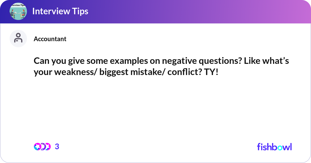 Negative Inquiry Examples Can you give some examples on negative questions? ... | Fishbowl
