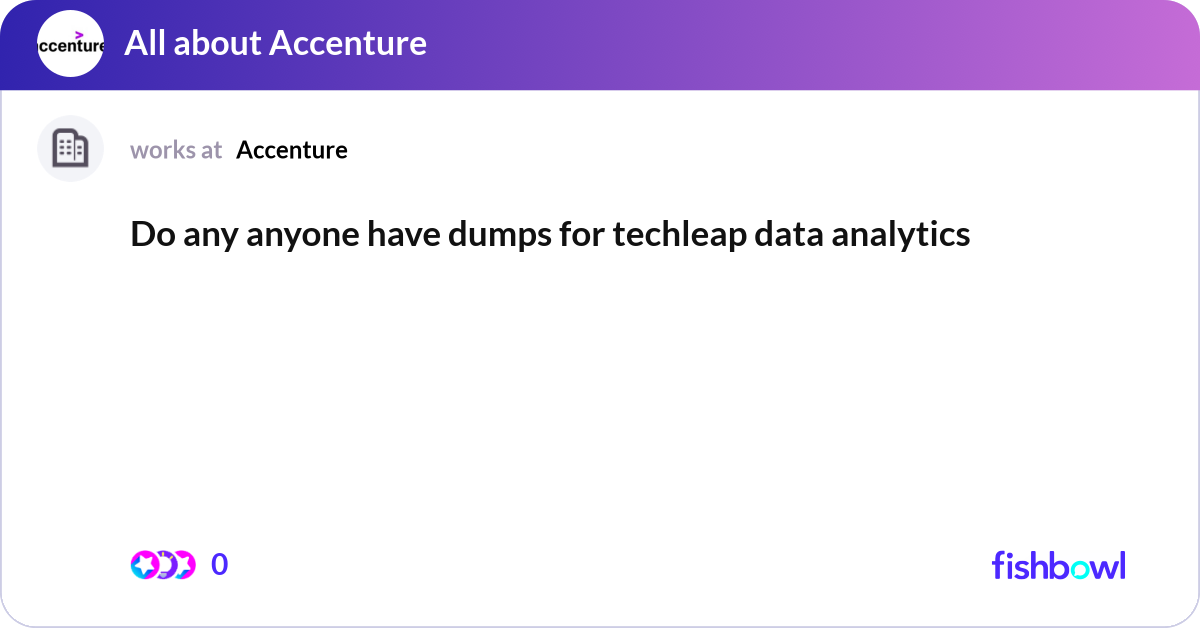 Techleap Finder Do any anyone have dumps for techleap data analyti... | Fishbowl