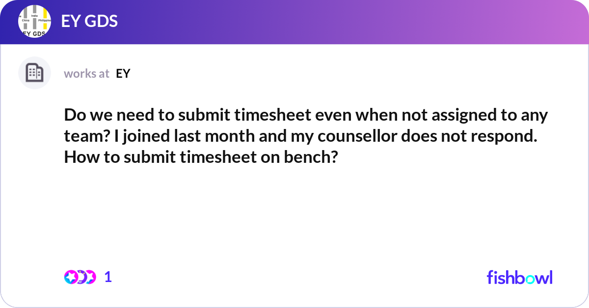 Do we need to submit timesheet even when not assig... | Fishbowl