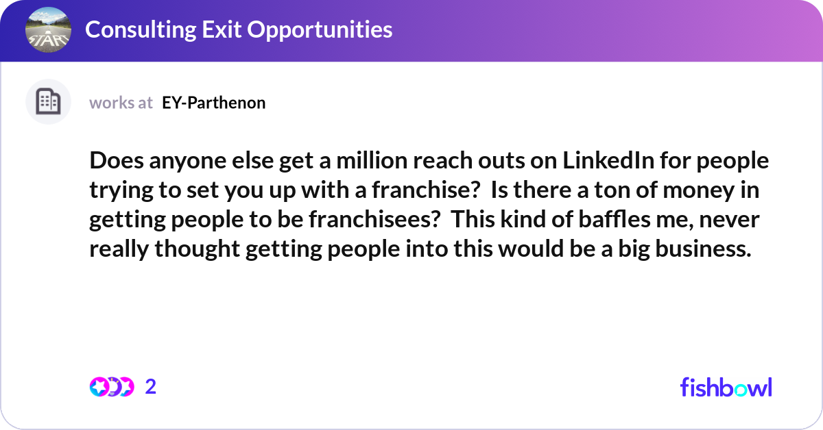 Does anyone else get a million reach outs on Linke... | Fishbowl