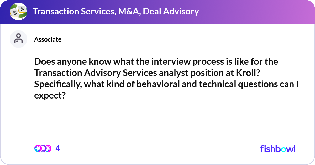 Transaction Advisory Services