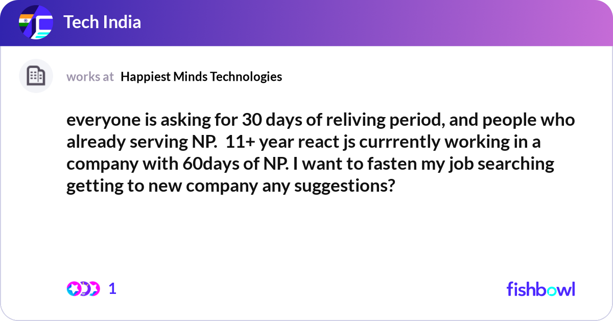 everyone is asking for 30 days of reliving period,... | Fishbowl
