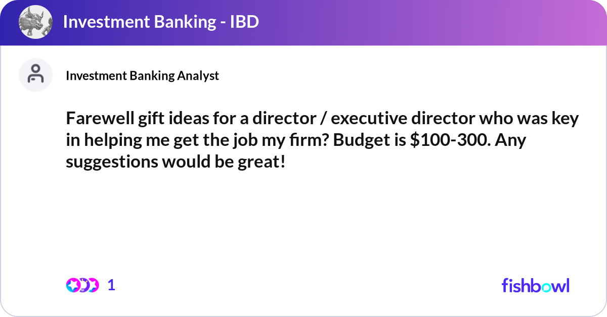 Farewell gift ideas for a director / executive dir... | Fishbowl