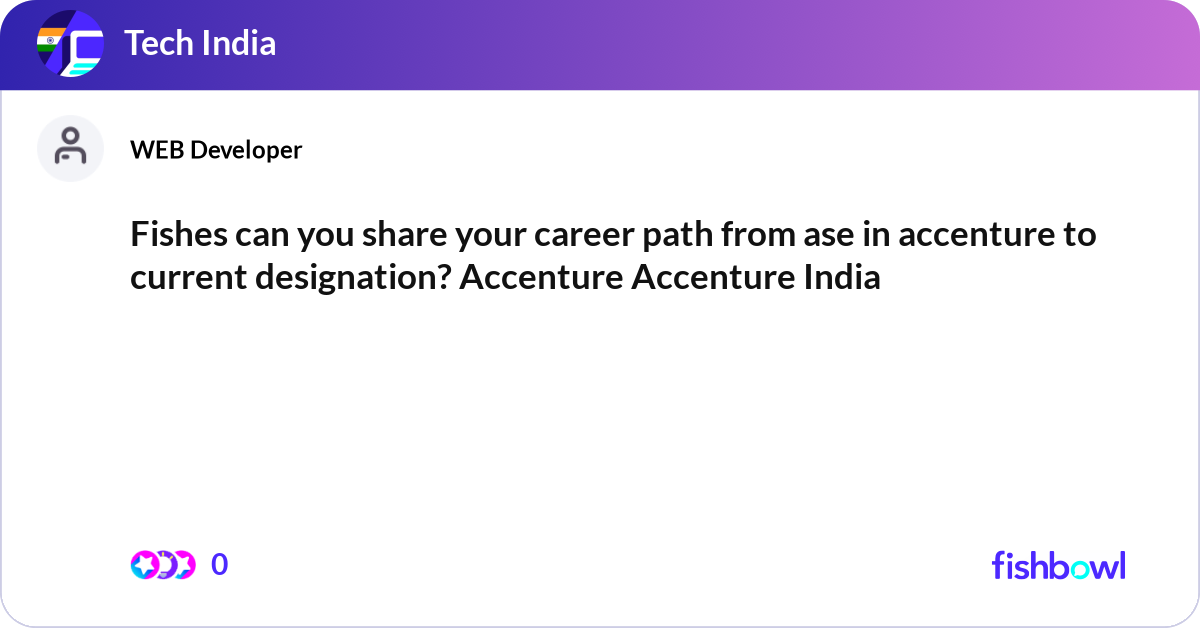 Fishes can you share your career path from ase in ... | Fishbowl