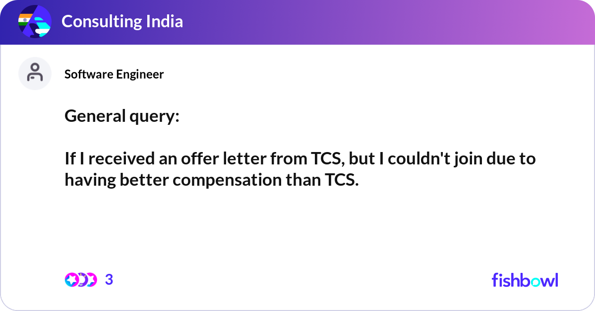 General query: If I received an offer letter from... | Fishbowl