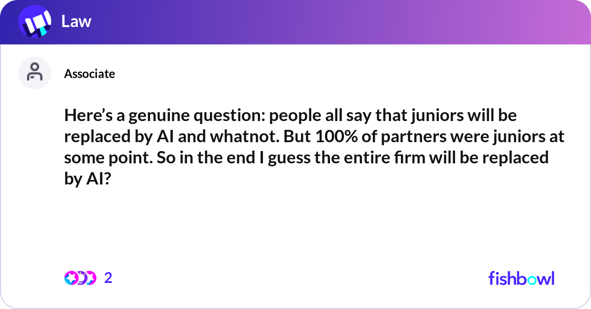 Here’s a genuine question: people all say that jun... | Fishbowl