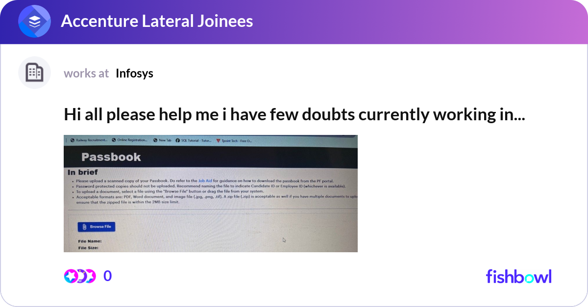 Hi all please help me i have few doubts currently ... | Fishbowl