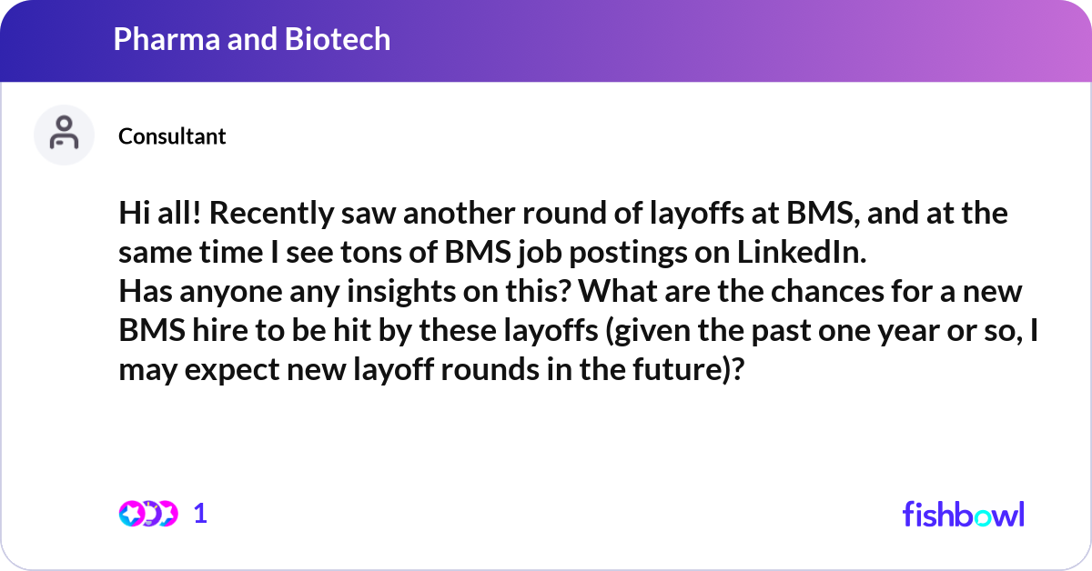 Hi all! Recently saw another round of layoffs at B... | Fishbowl