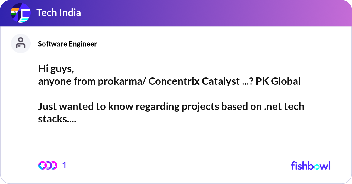 Prokarma Logo Hi guys, anyone from prokarma/ Concentrix Catalyst... | Fishbowl