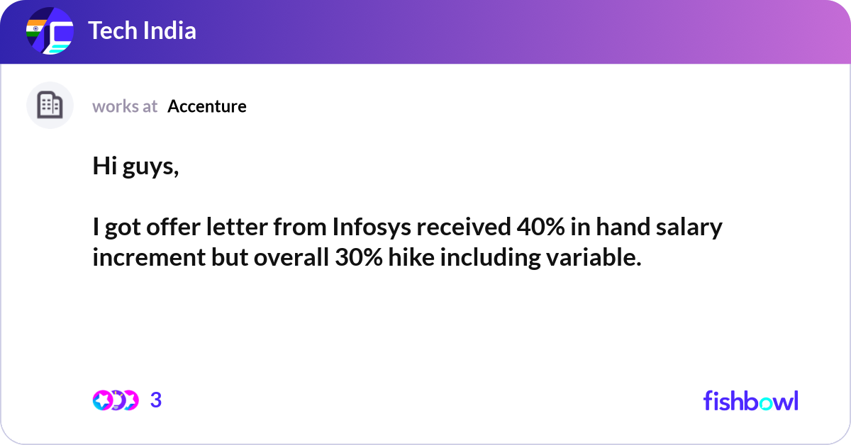 Hi guys, I got offer letter from Infosys receive... | Fishbowl