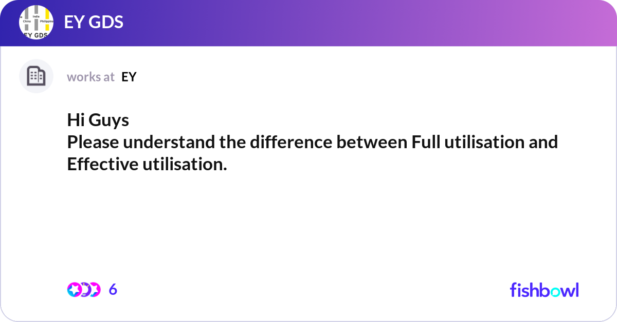 Hi Guys Please understand the difference between ... | Fishbowl