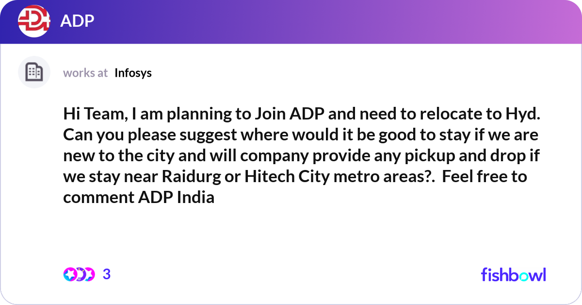 Adp Roster Hi Team, I am planning to Join ADP and need to rel... | Fishbowl
