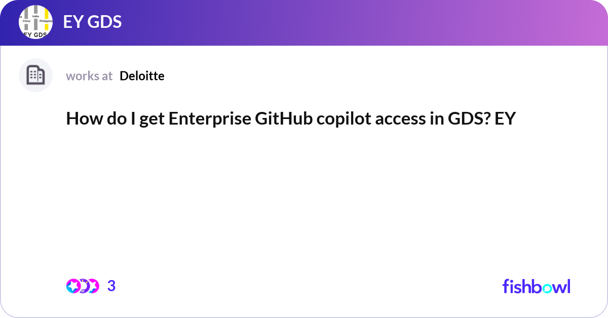 How do I get Enterprise GitHub copilot access in G... | Fishbowl