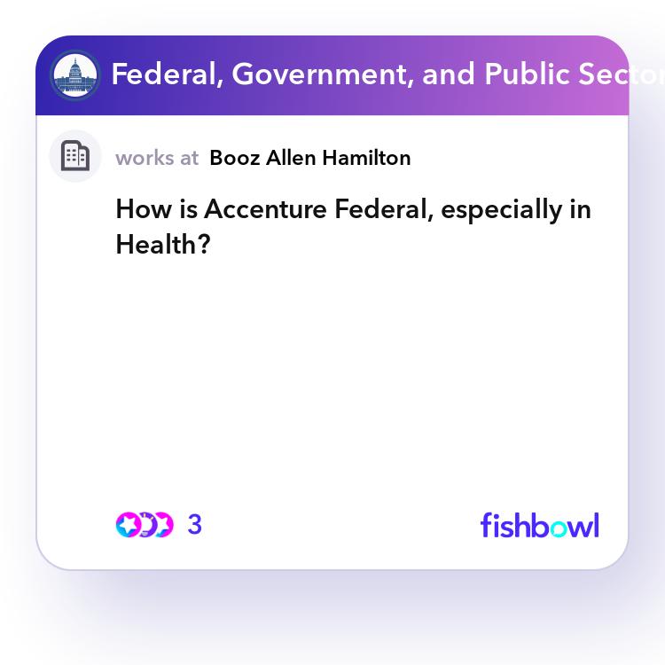 How Is Accenture Federal Especially In Health Fishbowl