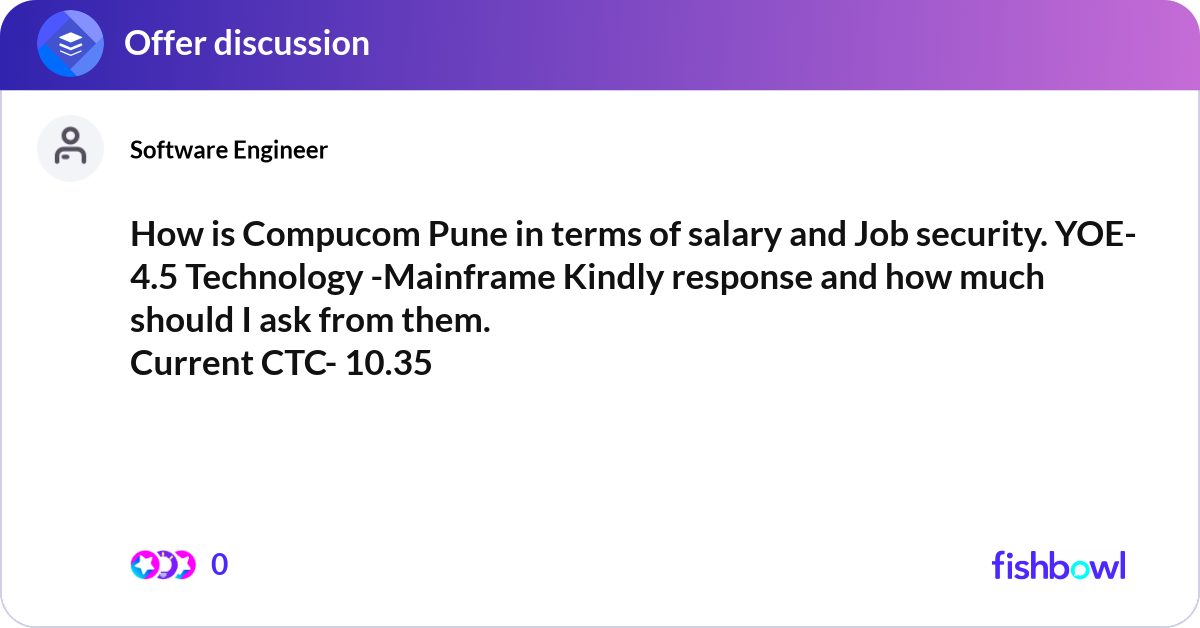 How is Compucom Pune in terms of salary and Job se... | Fishbowl