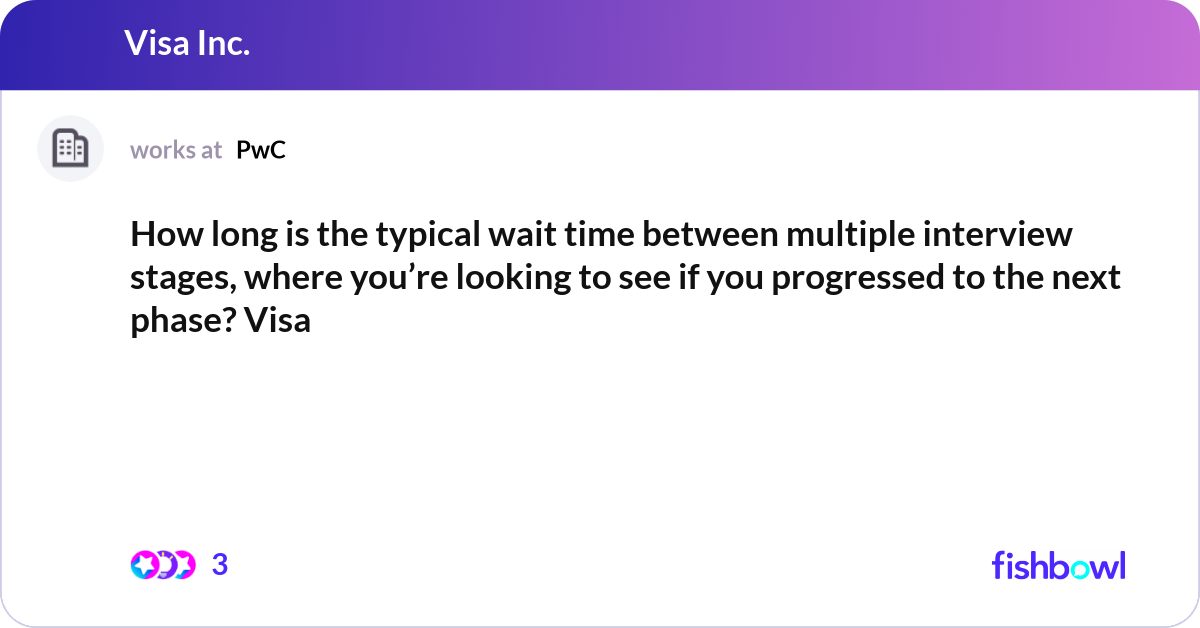 How long is the typical wait time between multiple... | Fishbowl
