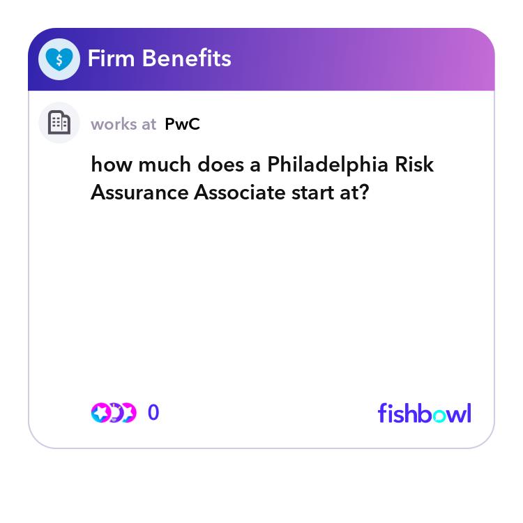 how much does a Philadelphia Risk Assurance Associ... | Fishbowl