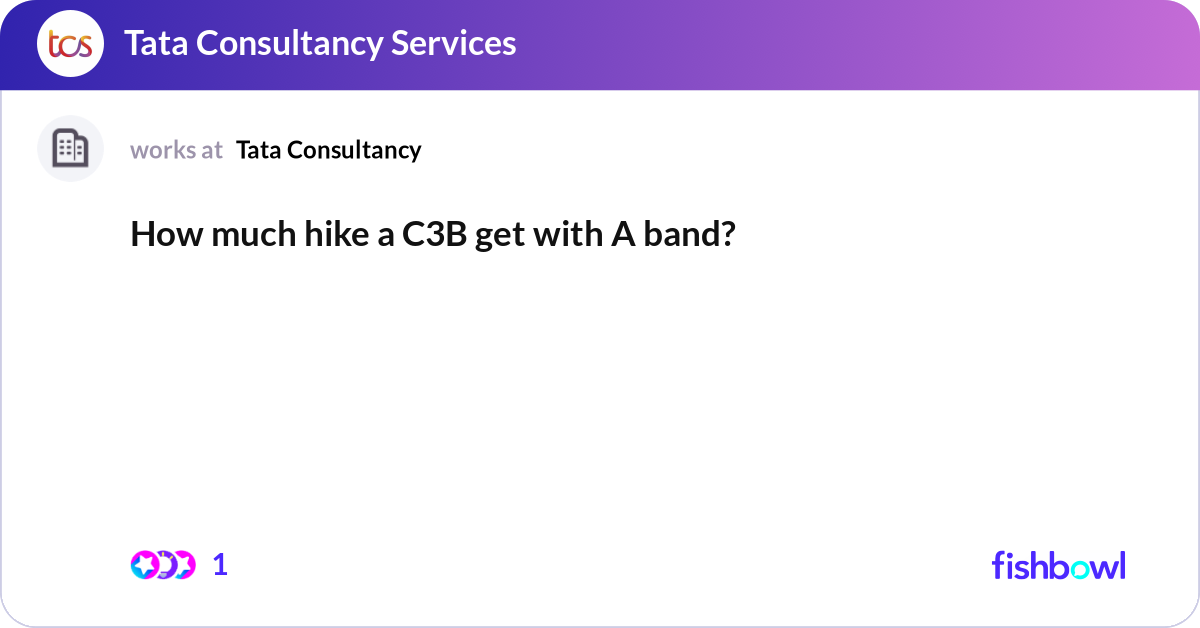 How much hike a C3B get with A band? | Fishbowl