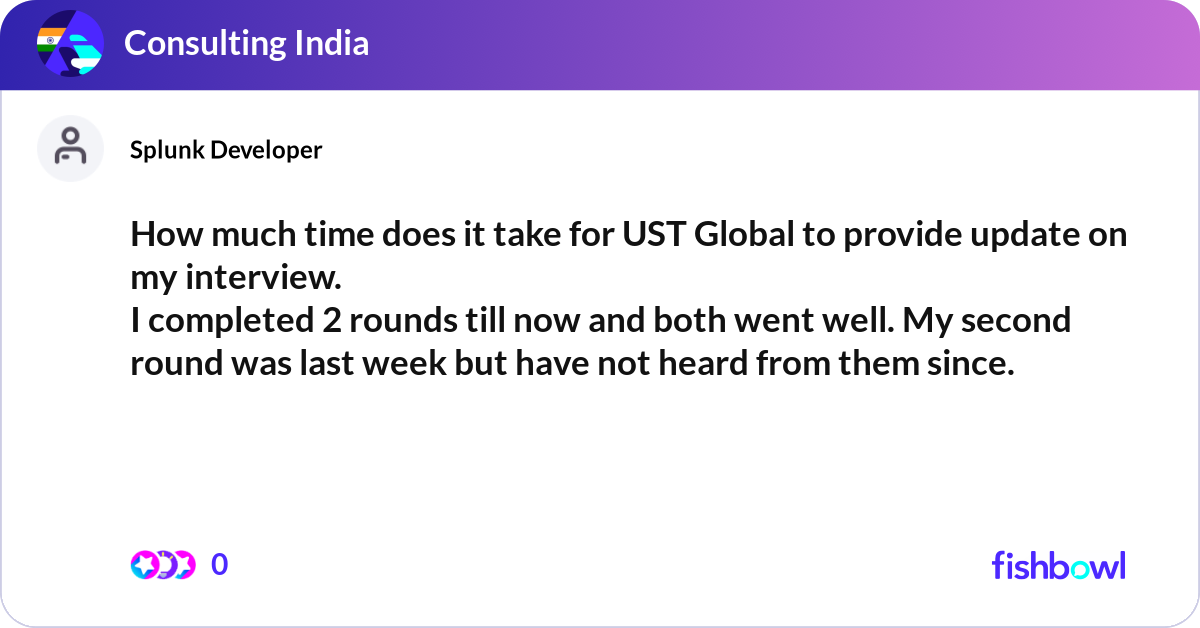 How much time does it take for UST Global to provi... | Fishbowl
