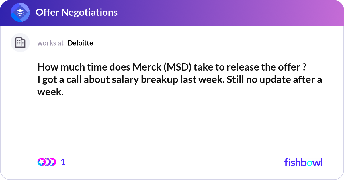 Msd Call How much time does Merck (MSD) take to release the... | Fishbowl