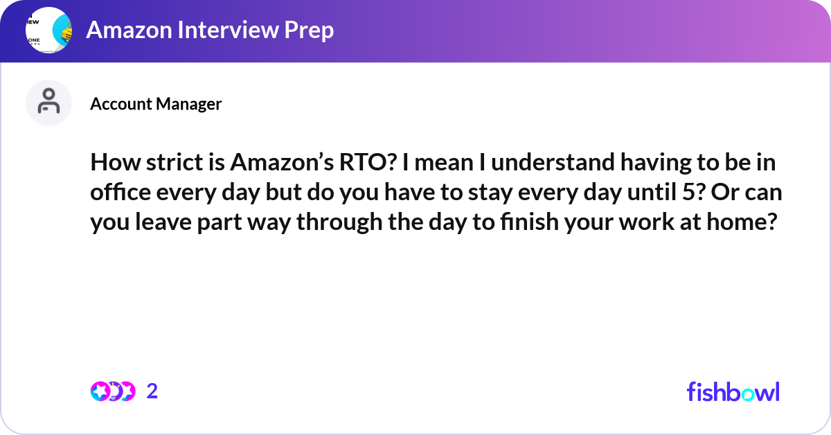 Amazon Rto Twitter How strict is Amazon’s RTO? I mean I understand ha... | Fishbowl