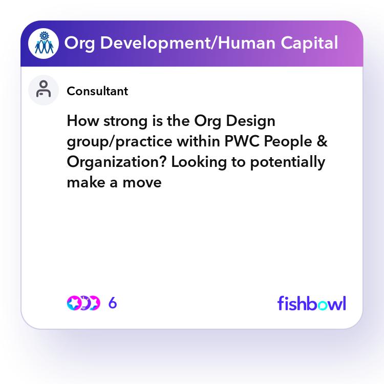 How strong is the Org Design group/practice within... | Fishbowl