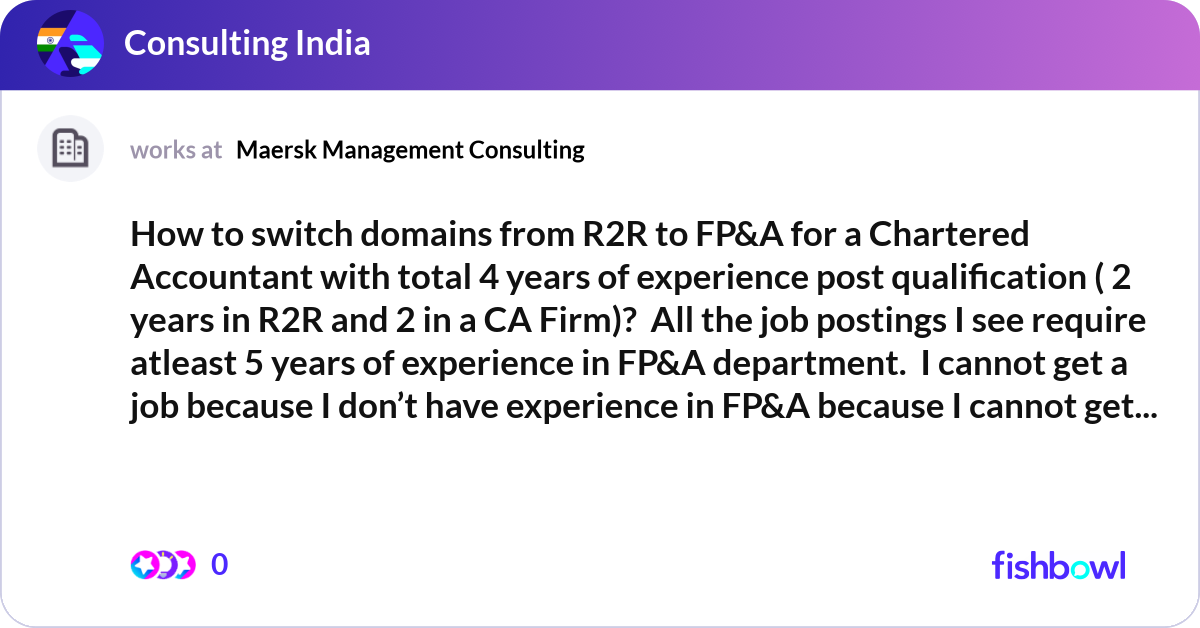 How to switch domains from R2R to FP&A for a Chart... | Fishbowl