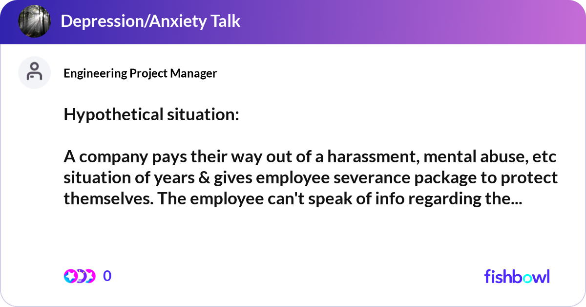 Hypothetical Situation A Company Pays Their Way Fishbowl