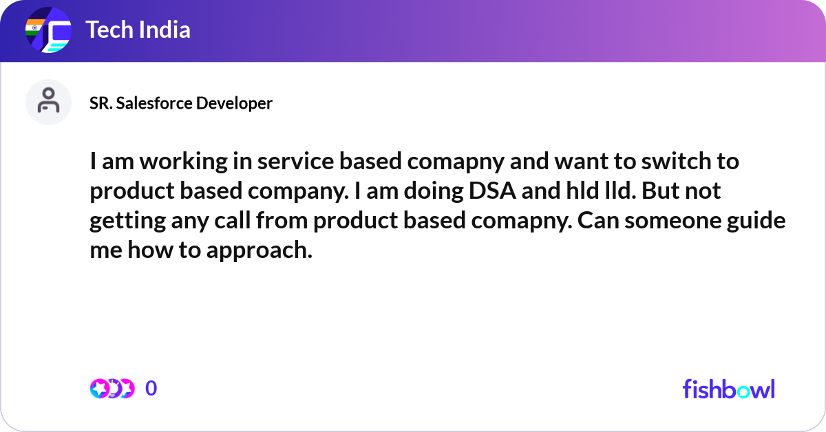 I am working in service based comapny and want to ... | Fishbowl