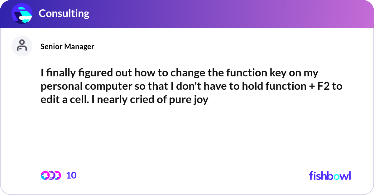 Function Change I finally figured out how to change the function k... | Fishbowl