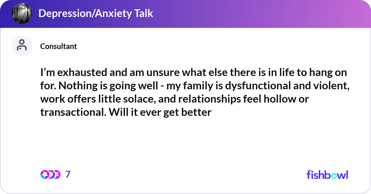 I’m exhausted and am unsure what else there is in ... | Fishbowl