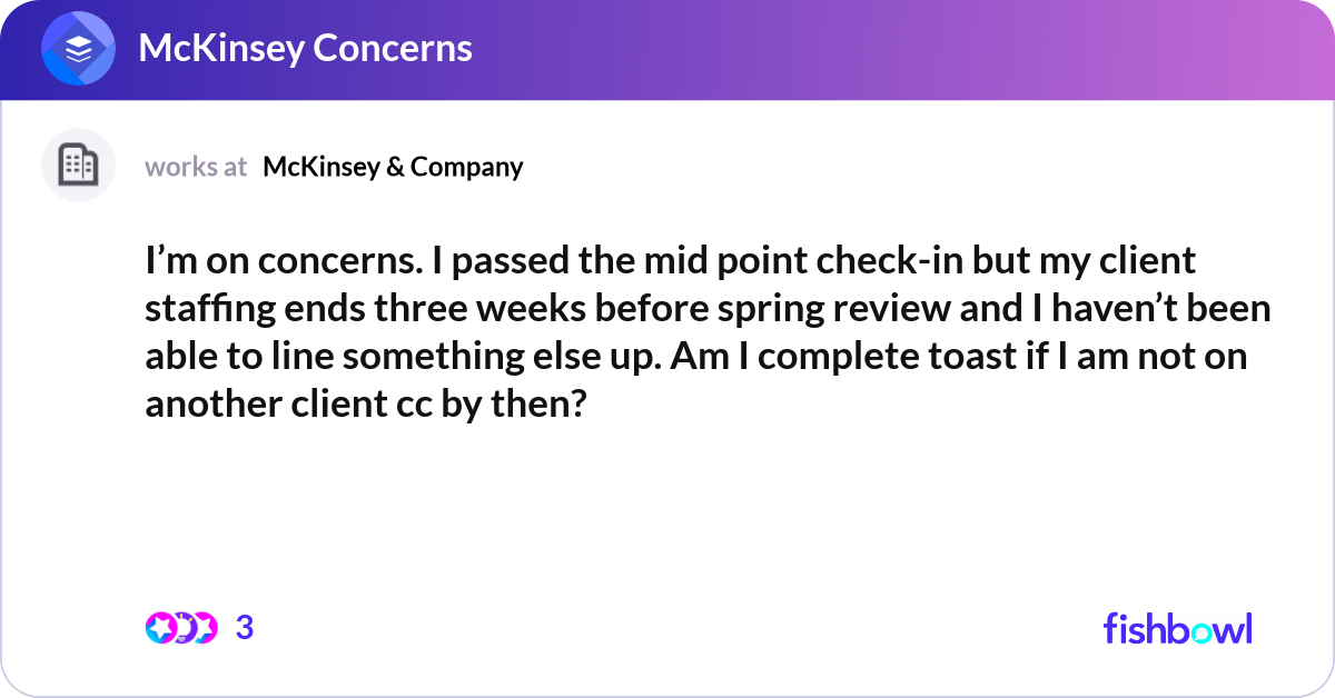 Mid Point Check Up I’m on concerns. I passed the mid point check-in b... | Fishbowl