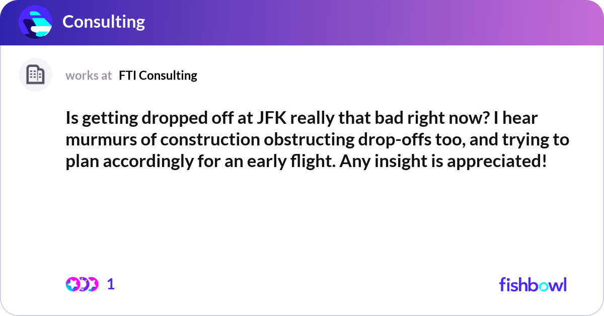 Is getting dropped off at JFK really that bad righ... | Fishbowl