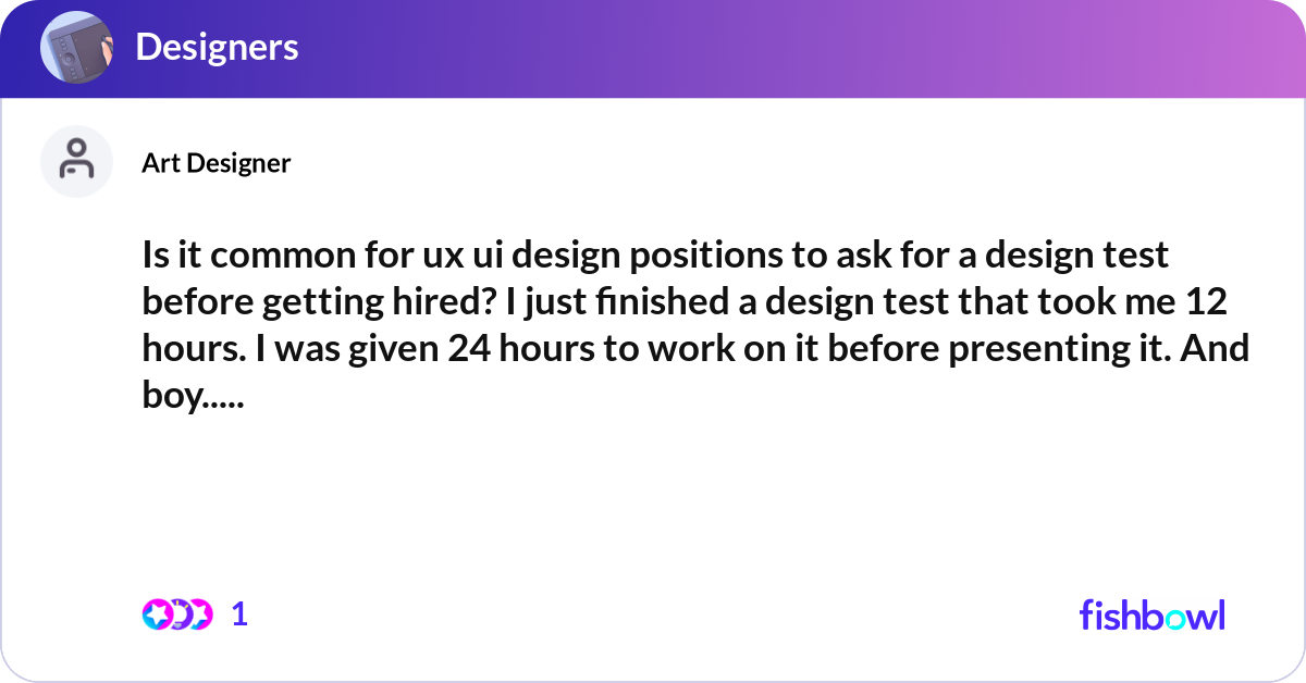 Is it common for ux ui design positions to ask for... | Fishbowl