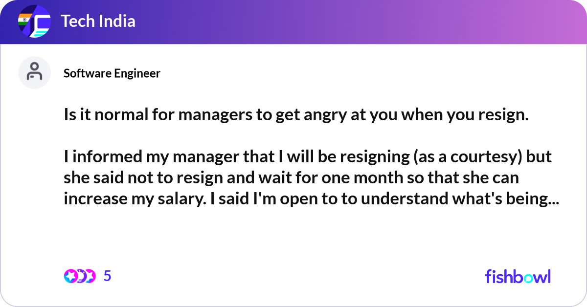 Is it normal for managers to get angry at you when... | Fishbowl