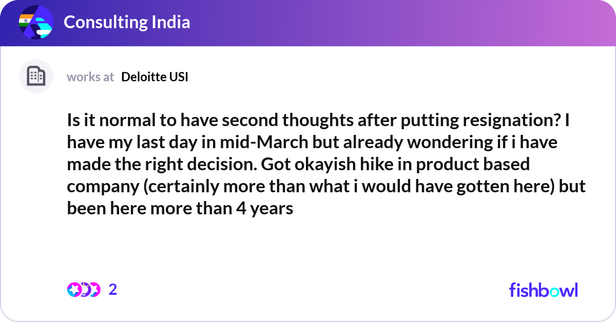 Is it normal to have second thoughts after putting... | Fishbowl