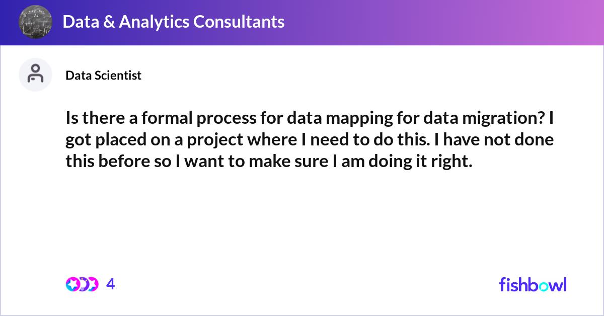 Is there a formal process for data mapping for dat... | Fishbowl